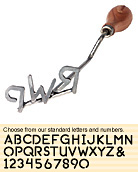 Personalized Steak Branding Iron 2-3 Letter Brand  Diagonal or Straight  from  Texas Irons Steak Brands for ONLY $39.95!