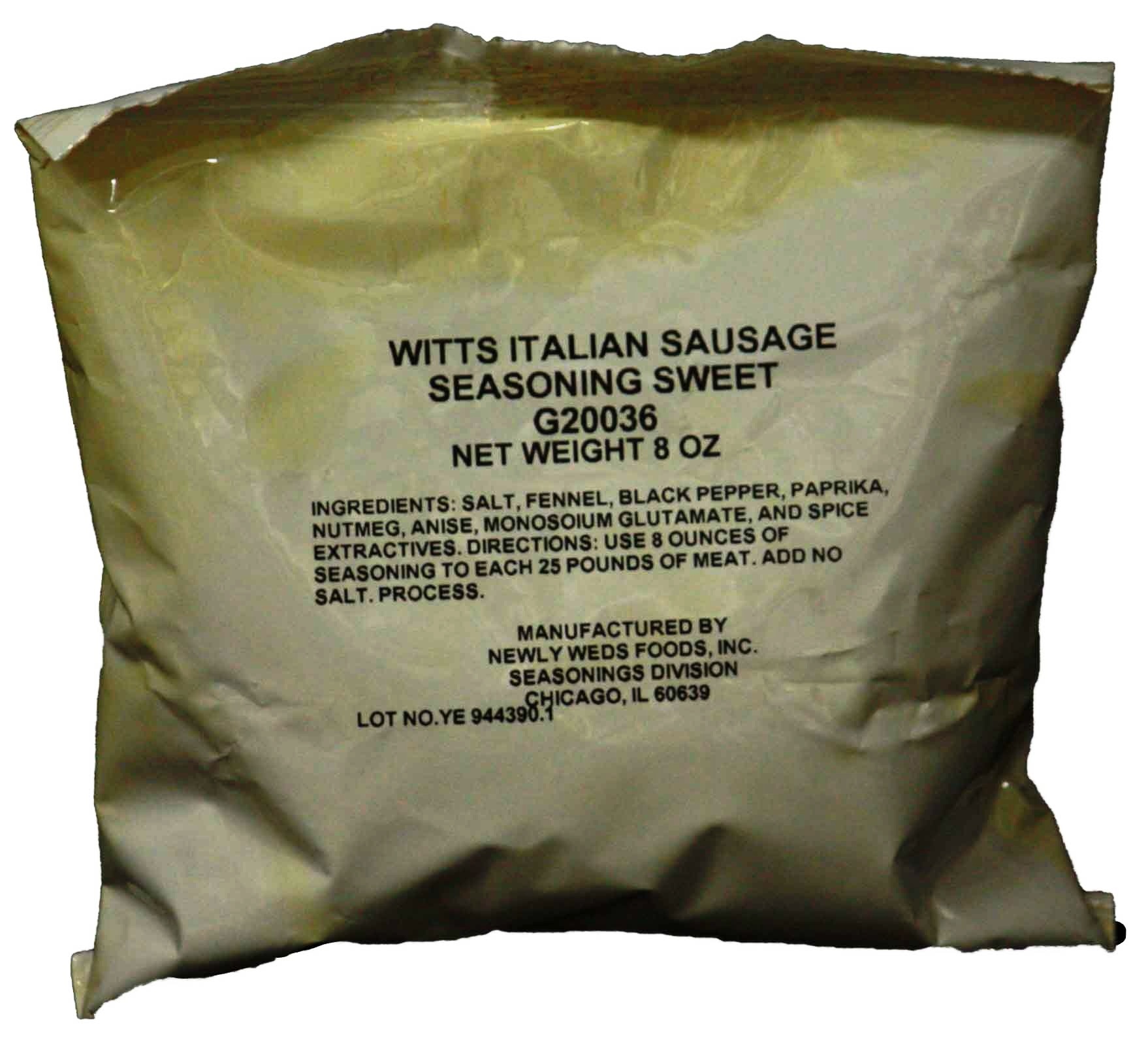 A.C. Legg Mild Italian Sausage Seasoning. Blend #102